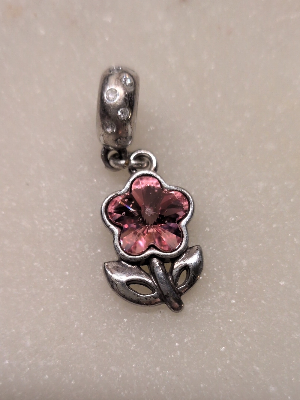 Brighton UPDATED LISTING Crystal Flower Pendant/Charm Pink